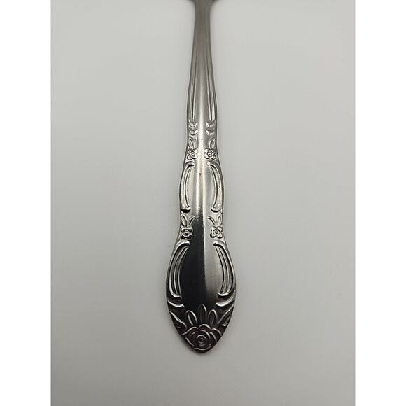 Wesley Forge WLF2 Sugar Spoon Stainless Steel 5 7/8" Floral Design Art Deco MCM - Picture 5 of 8